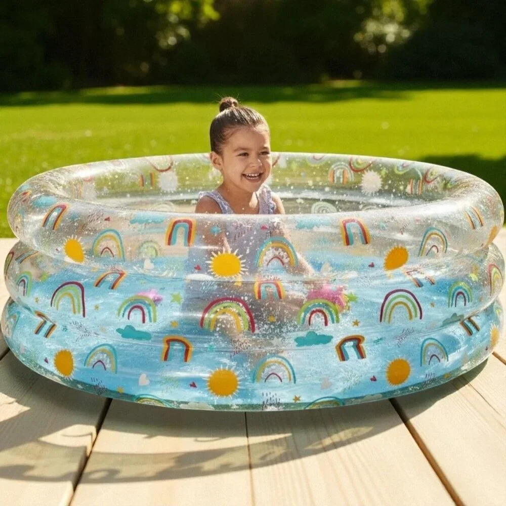 Bestway H2OGO Rainbow Splash Play Pool Kids Backyard Water Beach Fun Ages 6+ NEW